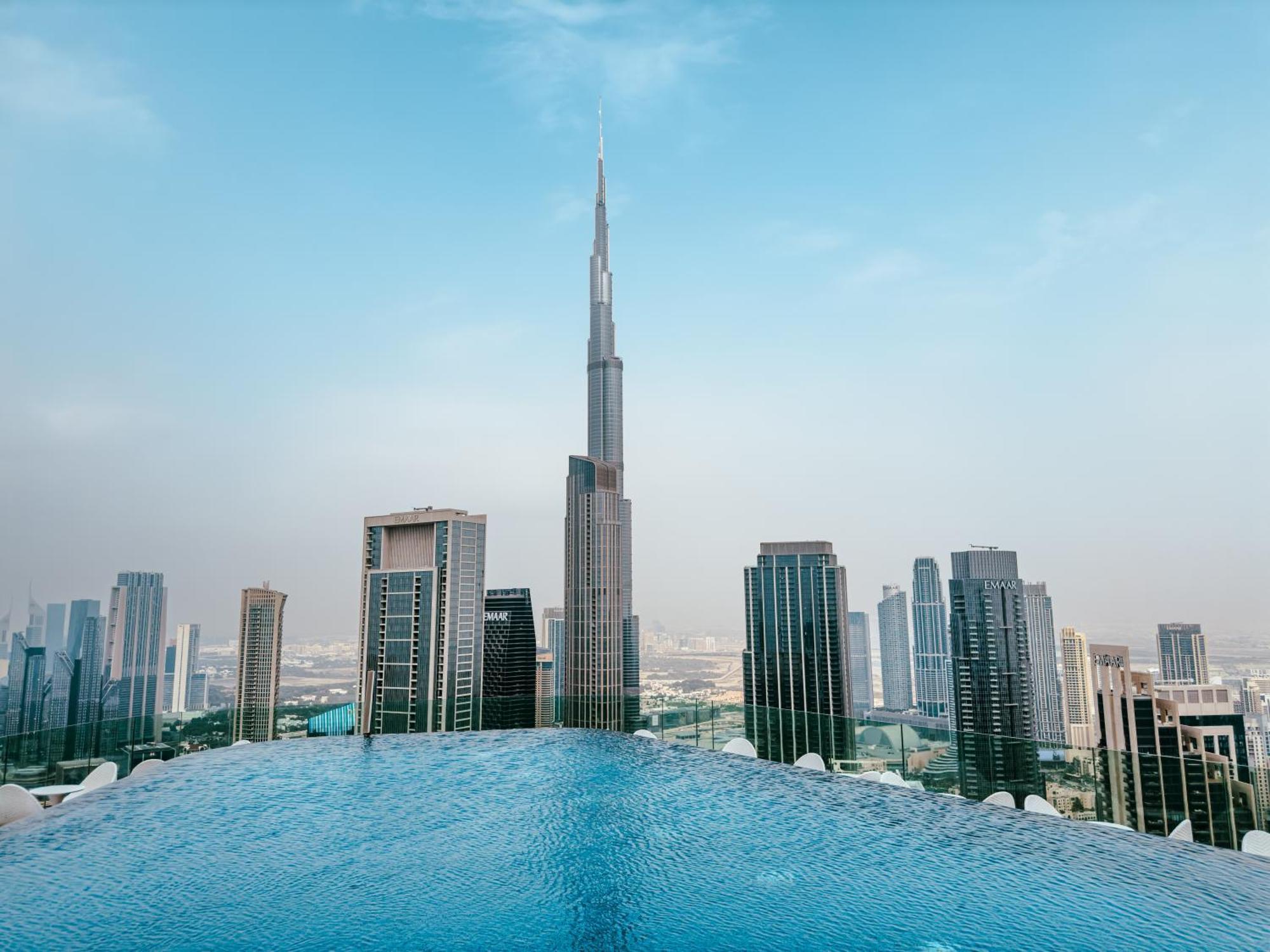 Aliving Luxury 2Br With Infinity Pool At Paramount Hotel Midtown Close To Dubai Mall & Burj Khalifa Exteriör bild